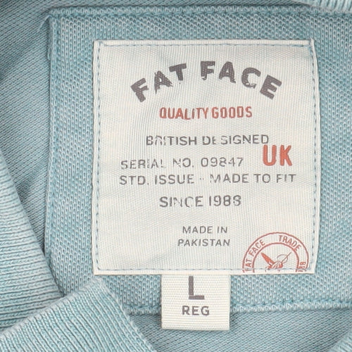 Fat Face Men's Blue Polo Shirt, Size L, Classic Fit