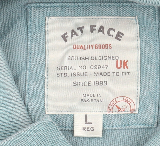 Fat Face Men's Blue Polo Shirt, Size L, Classic Fit