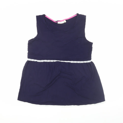 JoJo Maman Bébé Women's Blue Sleeveless Tank