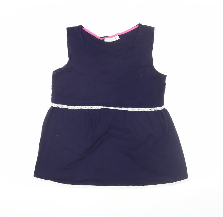 JoJo Maman Bébé Women's Blue Sleeveless Tank