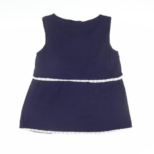 JoJo Maman Bébé Women's Blue Sleeveless Tank