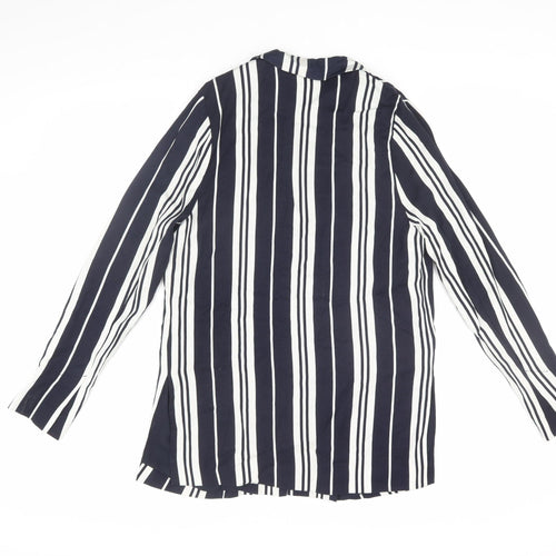 Next Women's Blue Striped Blazer, Size 10, Classic Style
