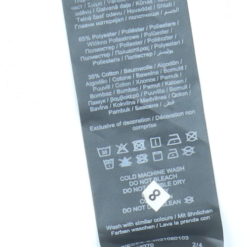 Pieces Women's Blue Check A-Line Skirt, Size M