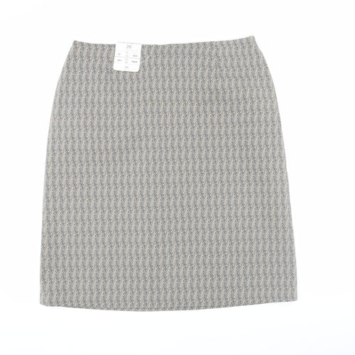 St Michael Women’s Herringbone Pencil Skirt, Size 20