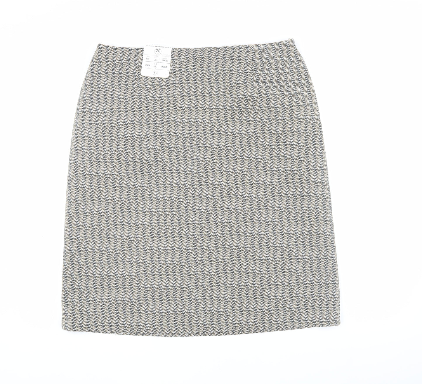 St Michael Women’s Herringbone Pencil Skirt, Size 20