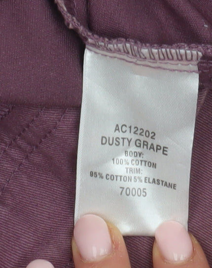 Cotton Traders Women's Purple Chino Trousers Size 12