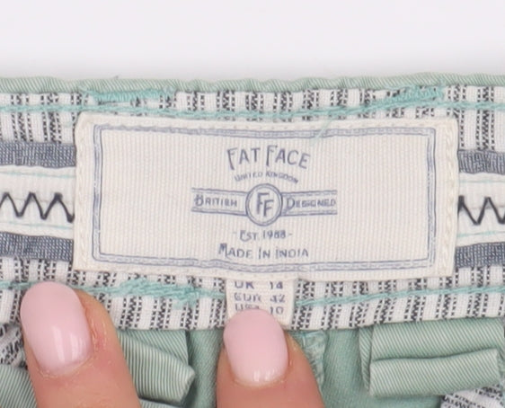 Fat Face Women's Green Chino Trousers Size 14