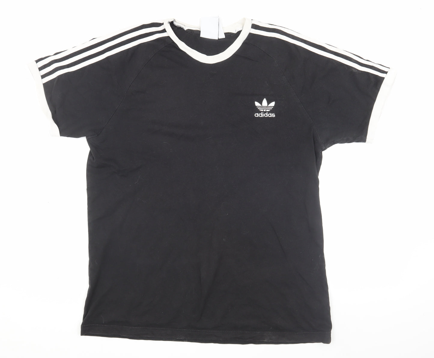 Adidas Men's Black Large T-Shirt, Short Sleeve, Crew Neck
