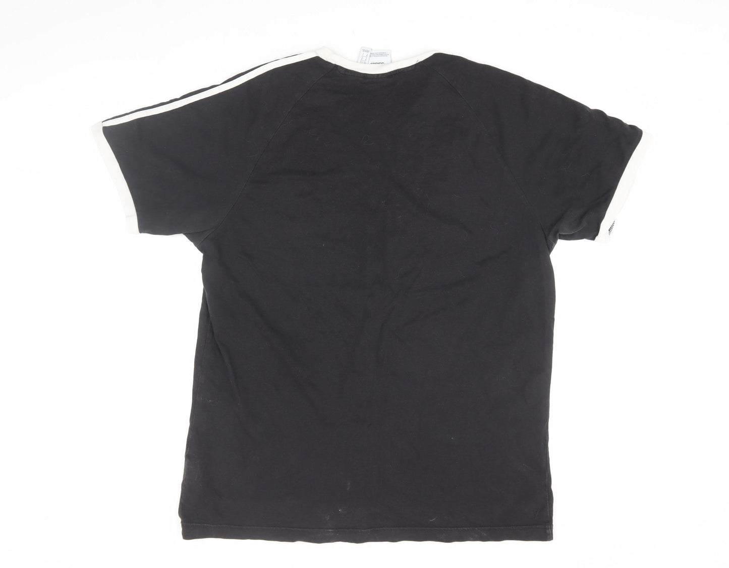 Adidas Men's Black Large T-Shirt, Short Sleeve, Crew Neck