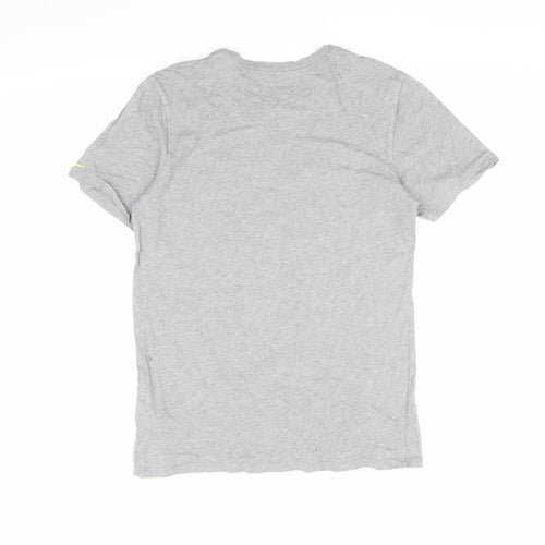 Nike Grey Unisex T-Shirt S, Crew Neck, Athletic Style