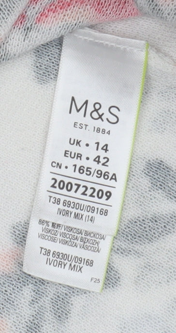 Marks and Spencer Women's Floral Pullover Jumper 14