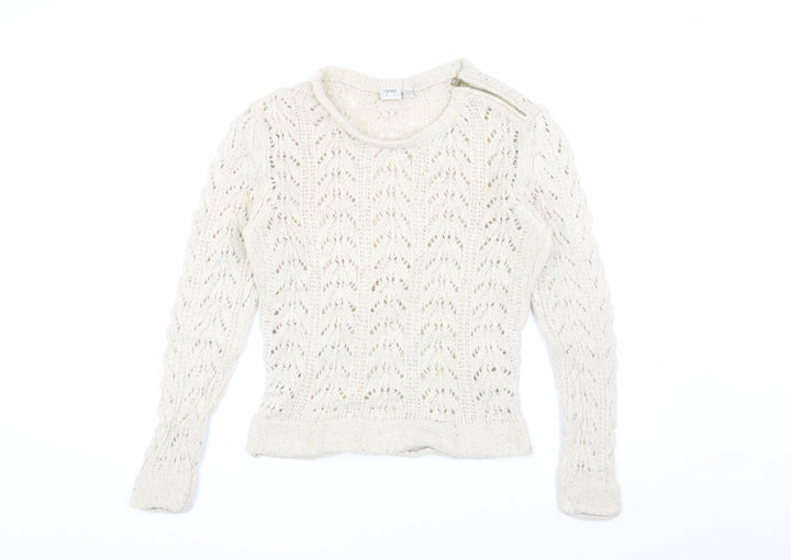 Esprit Women's Ivory Knit Pullover Jumper Size M