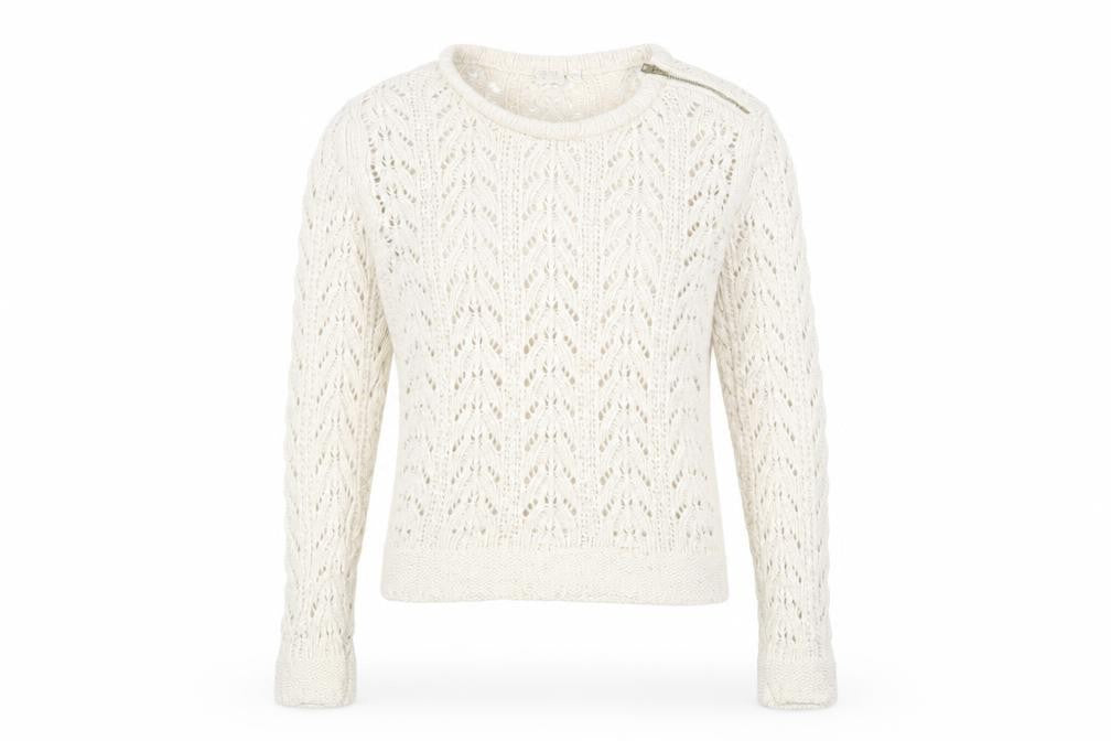 Front view of ESPRIT Women's Ivory Knit jumper, size M