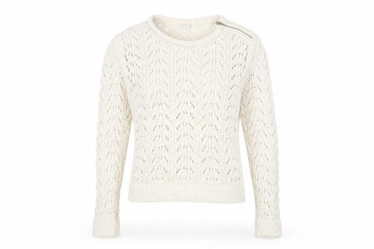 Front view of ESPRIT Women's Ivory Knit jumper, size M