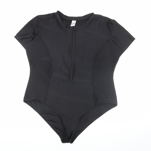 Boohoo Women's Black Rash Guard, Size 24, Plus, Sports