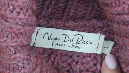 Nada Del Riccio Pink Roll Neck Women's Jumper - L