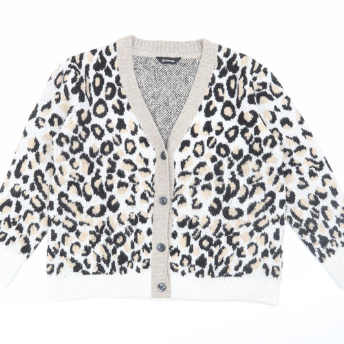 Kaleidoscope Women's Multicoloured Leopard Cardigan Size 16