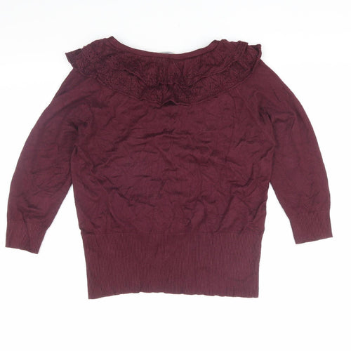 Marks and Spencer Women's Red Cardigan, Size 16, 3/4 Sleeve