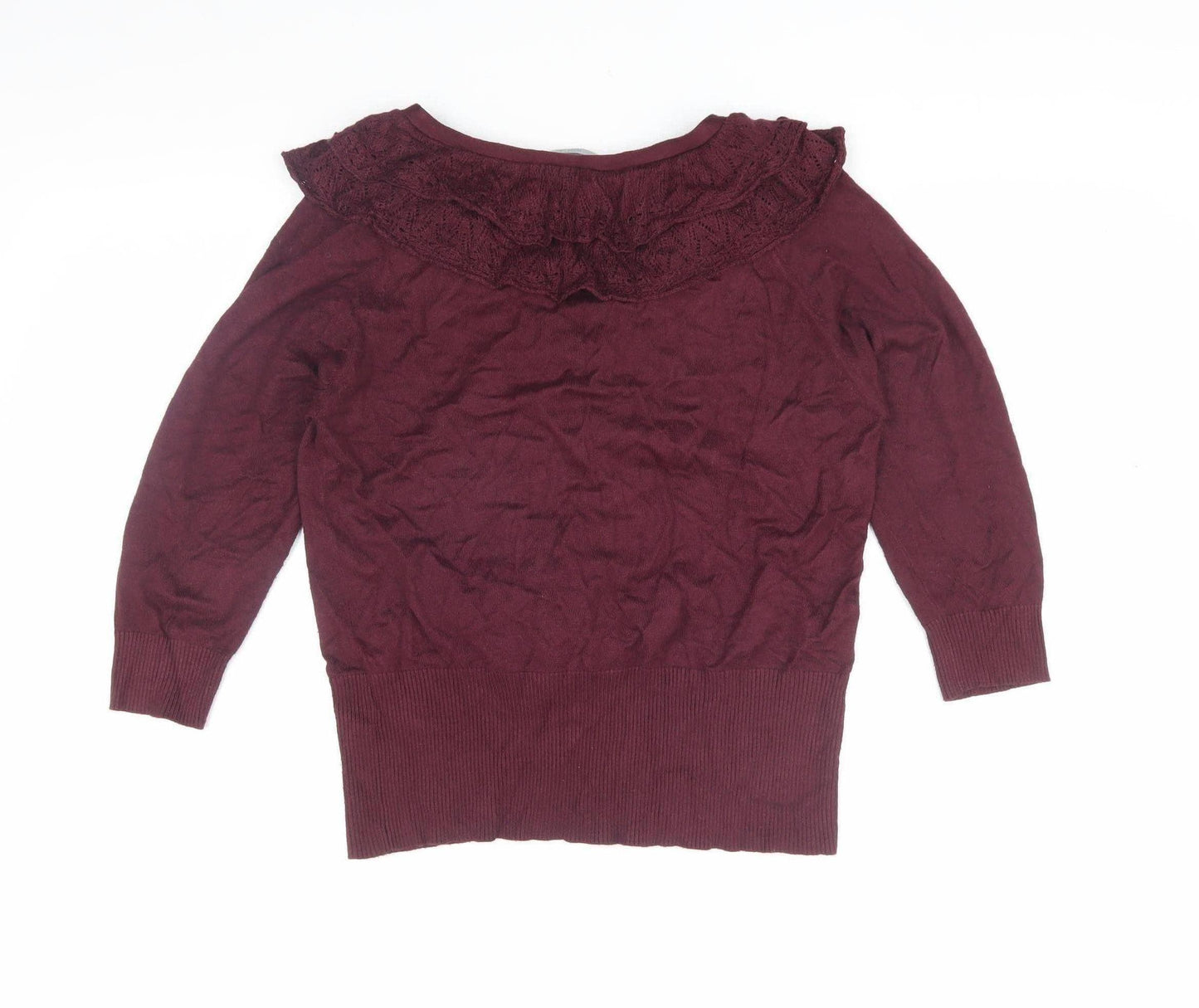Marks and Spencer Women's Red Cardigan, Size 16, 3/4 Sleeve