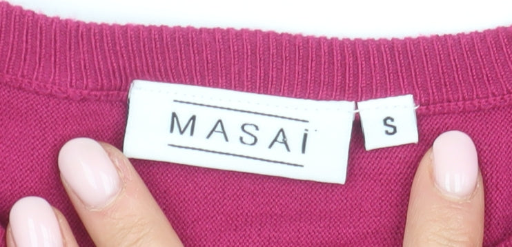 Masai Women's Pink Pullover Jumper, Size S, Crew Neck