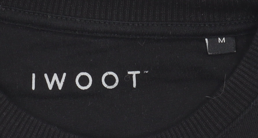 IWOOT Men's Black Christmas Graphic Print Sweatshirt M