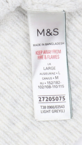 Marks and Spencer Women's Ivory Cable Knit Jumper L