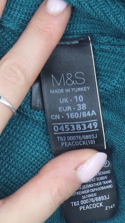 Marks and Spencer Women's Green Cardigan Size 10