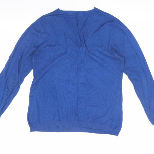 John Lewis Women's Blue V-Neck Pullover Jumper Size 12