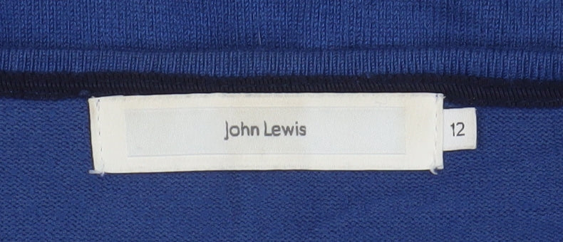 John Lewis Women's Blue V-Neck Pullover Jumper Size 12