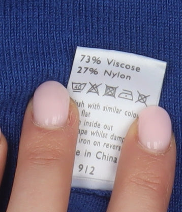 John Lewis Women's Blue V-Neck Pullover Jumper Size 12