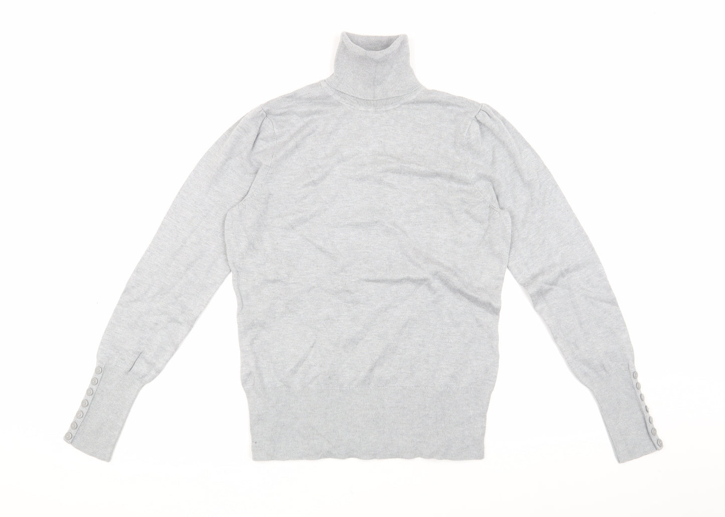 Wallis Women's Grey Roll Neck Pullover Jumper Size 14