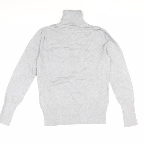 Wallis Women's Grey Roll Neck Pullover Jumper Size 14