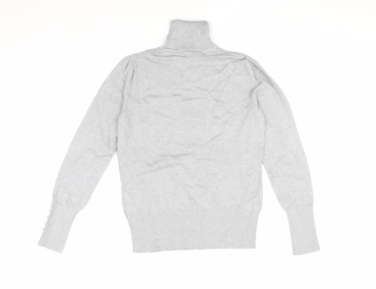 Wallis Women's Grey Roll Neck Pullover Jumper Size 14