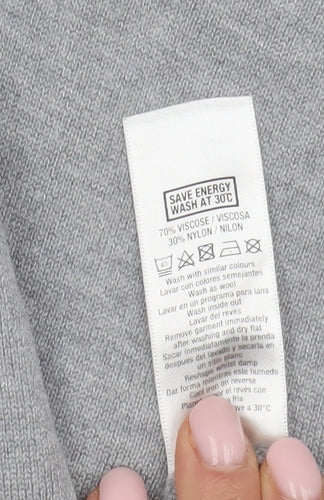 Wallis Women's Grey Roll Neck Pullover Jumper Size 14