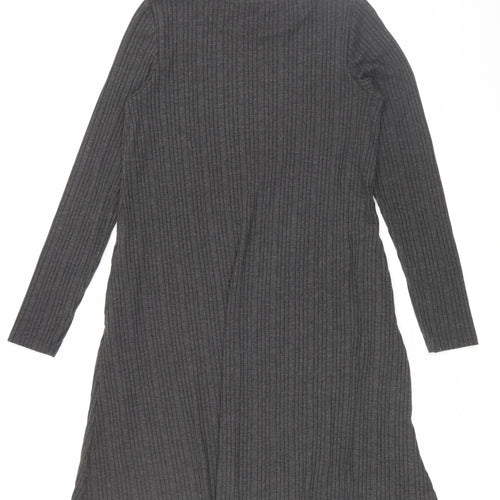 Marks and Spencer Grey Shift Dress, Size 12, Long Sleeve
