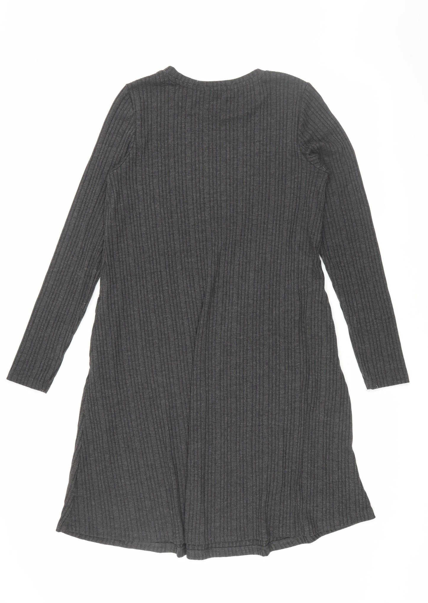 Marks and Spencer Grey Shift Dress, Size 12, Long Sleeve