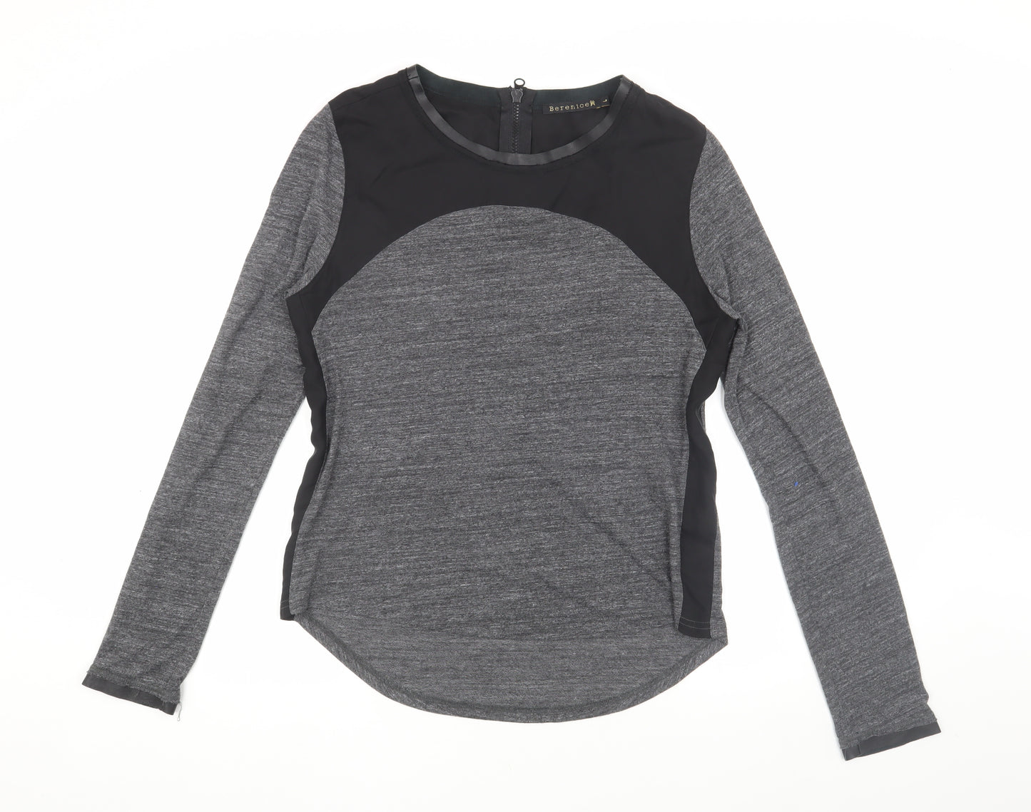 Berenice Women's Grey Long Sleeve Crew Neck T-Shirt