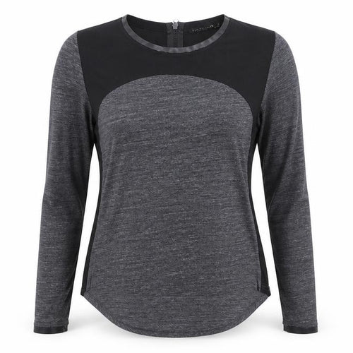 Berenice Women's Grey Long Sleeve Crew Neck T-Shirt