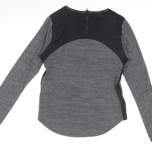 Berenice Women's Grey Long Sleeve Crew Neck T-Shirt