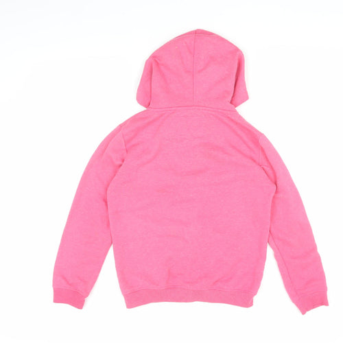 LOVE Girls Pink Full Zip Hoodie 11-12 Years Casual Wear
