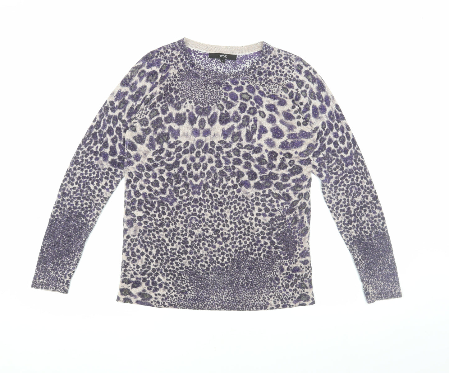 Next Women’s Purple Animal Print Blouse Size 10