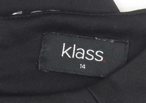 Klass Women's Black Sheath Dress Size 14, Party Chic