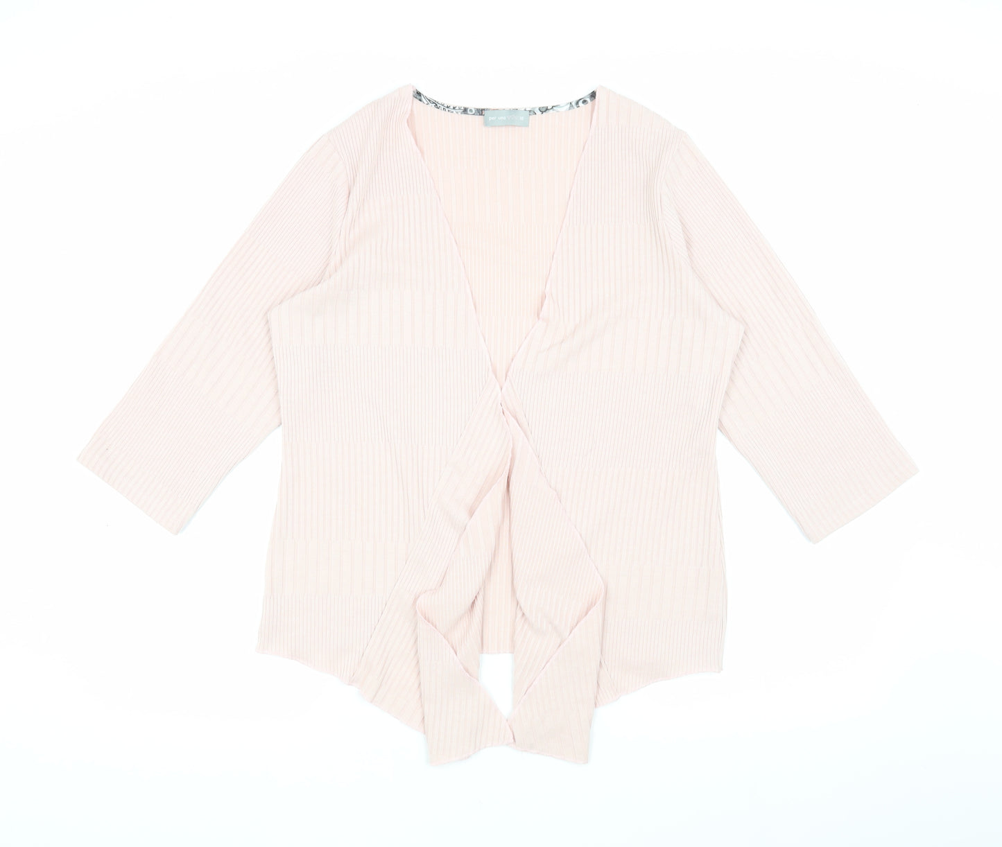 M&S Women's Pink Cardigan Size 18 V-Neck Knit