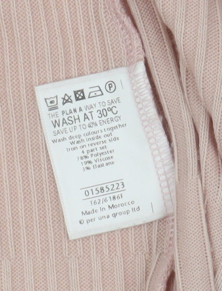 M&S Women's Pink Cardigan Size 18 V-Neck Knit