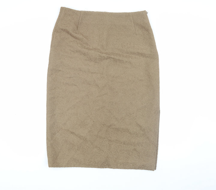Annette Görtz Women's Beige Wool Pencil Skirt, Size 10
