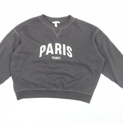 H&M Women's Black M Paris Sweatshirt
