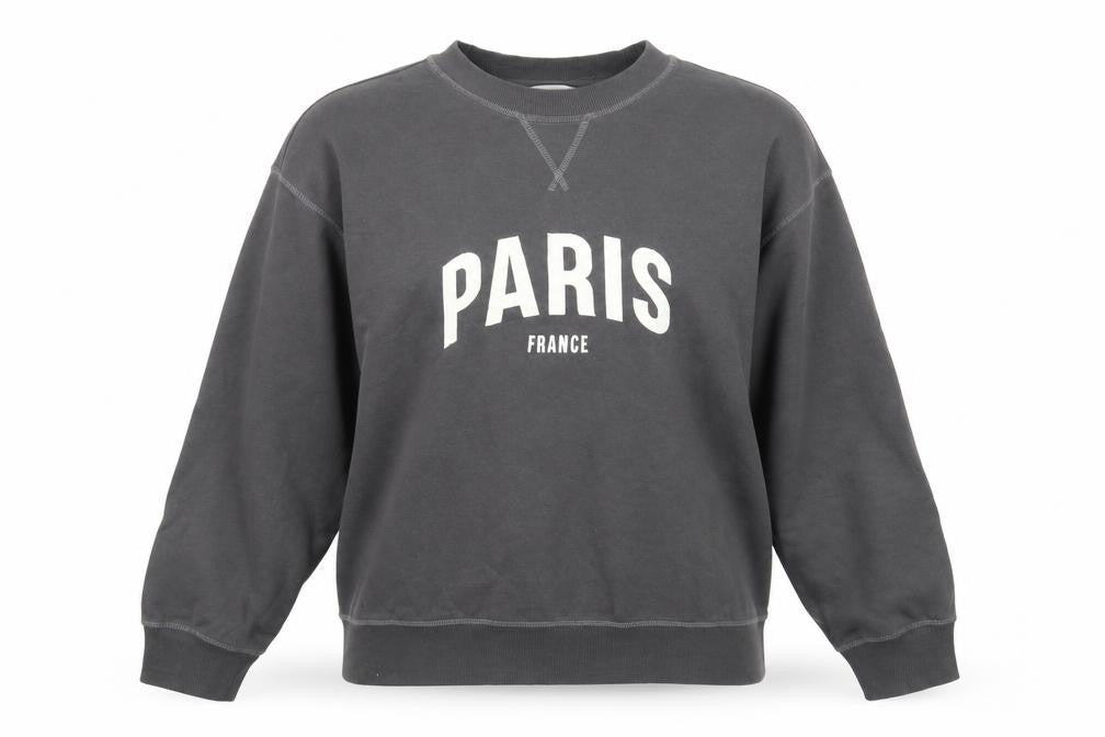 Front view of H&M Women's Black M Paris Sweatshirt