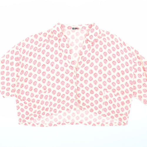 Zara Women's Multicoloured Floral Cropped Blouse - S