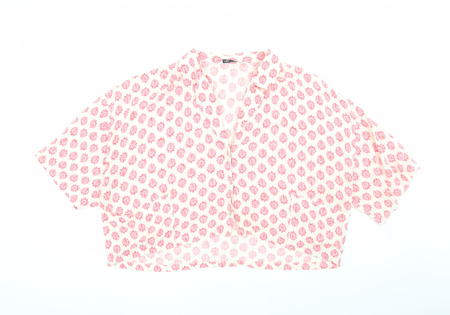 Zara Women's Multicoloured Floral Cropped Blouse - S