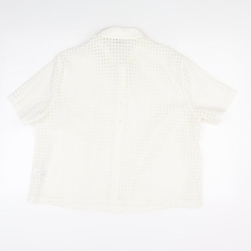 Marks and Spencer Women's Ivory Collared Button-Up Shirt